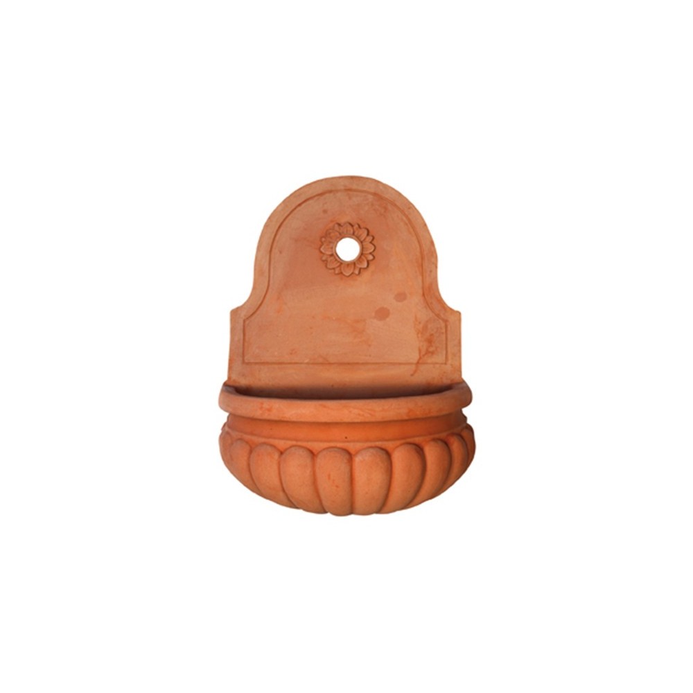 Wall-Mounted Holy Water Font in Terracotta